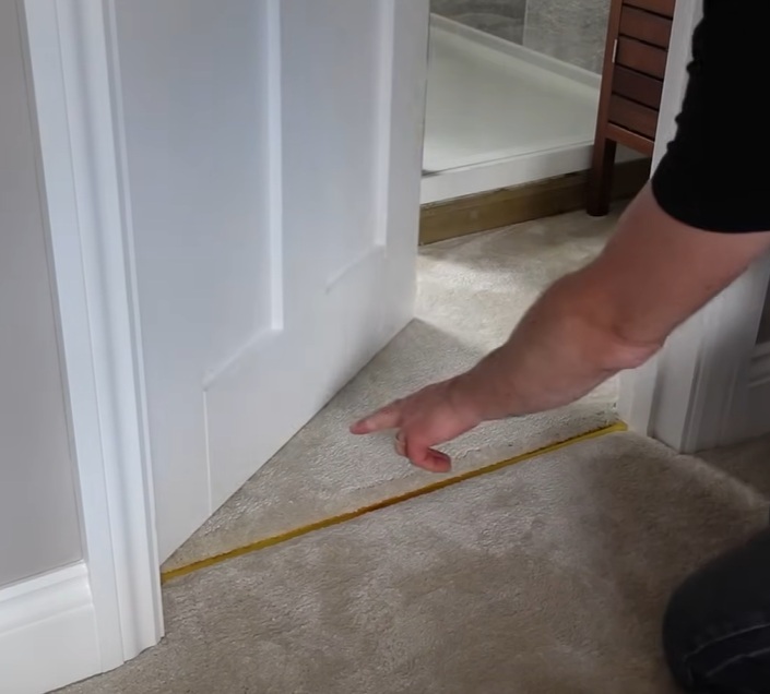 door catching carpet after installation in dulwich